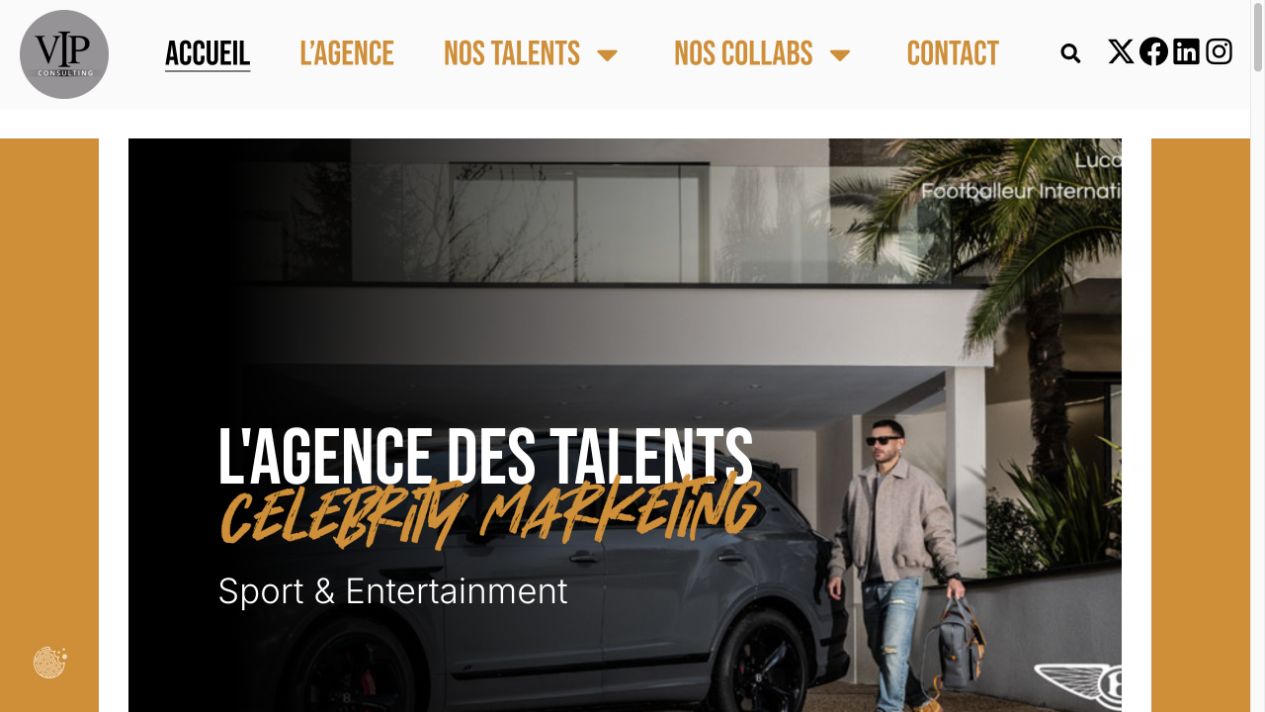 Accueil du site VIP-Consulting, repensé par Quoala.